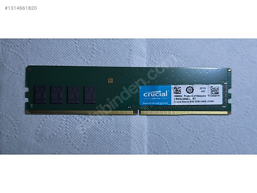 Crucial Basics 8GB DDR4-2666 UDIMM CL19 on sahibinden.com - 1314661820