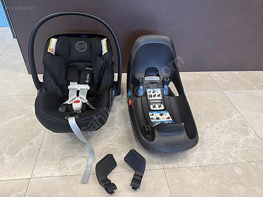 SATILIK Cybex Cloud G Lux Moon Black + Base + Adaptör Seti - Cybex