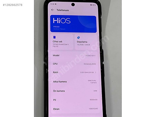 İkinci El ve Sıfır Alışveriş / Cep Telefonu & Aksesuar / Cep Telefonu / Tecno / Phantom V Flip