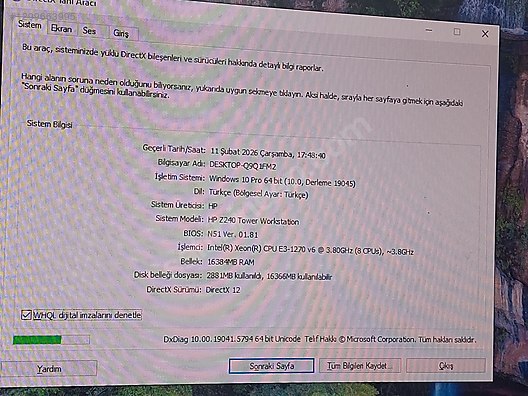HP / HP Z240 E3-1270 V6 3.80Ghz 16GB RAM 240SSD 4GB M2000 QUADRO