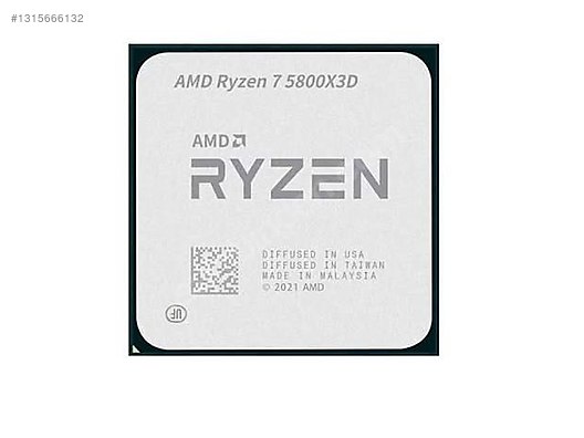 AMD Ryzen 7 5800X3DCPU 本体 AMD Ryzen 7 5800X3D 3.40 Ghz 8 Çekirdek 96MB AM4 7nm İşlemci, 100