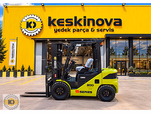 KESKİNOVA dan CLARK S30D 3 TON DİZEL FORKLİFT JAPON ISUZU MOTOR