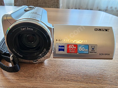 Sony HandyCam DCR-SR58E, 60x Optik Zoom, Carl Zeiss Lens + Çanta