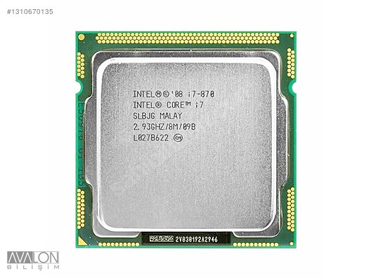 Intel Core i7-870 2.93 GHz LGA1156 8 MB Cache 95 W İşlemci on