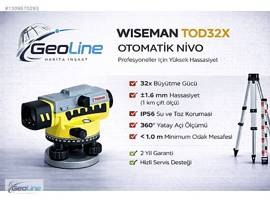 Wiseman TOD32X Otomatik Nivo Tam Set 32x Büyütme sahibinden.comda
