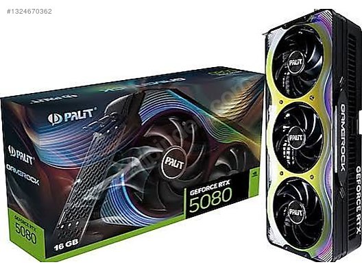 Palit GeForce RTX 5080 16GB ジャンク Palit GeForce RTX 5080 GameRock OC Sıfır gibi sahibinden.comda