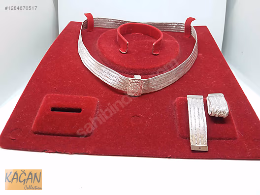 TRABZON HASIR GÜMÜŞ KOLYE KÜPE TAKI SETİ #1284670517