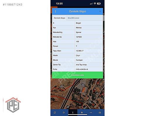 PRESTİJ EMLAK'TAN Hamamlar Mevkide Satılık Tarla #1186671243