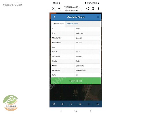 BAHAR'dan KadınHanı şahörende istanbul yoluna cephe fırsat Tarla #1263673239