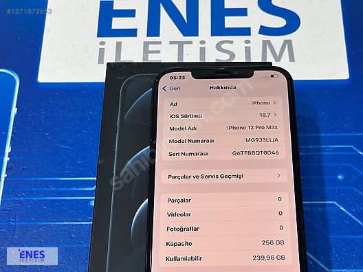 Apple / iPhone 12 Pro Max / 256GB Değişensiz PİL:79 iPhone 12 Pro Apple / iPhone 12 Pro Max / 256GB Değişensiz PİL:79 iPhone 12 Pro