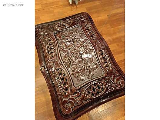 19.yy Deville & Cie Charleville Fransız Art Nouveau Döküm Soba
