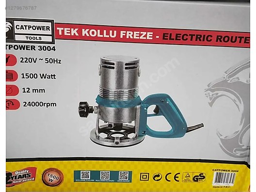 CATPOWER 3004 TEK KOLLU FREZE YENİ MODEL 12mm 1500 WATT - Sıfır Elektrikli Planya & Freze İlanları sahibinden.com'da