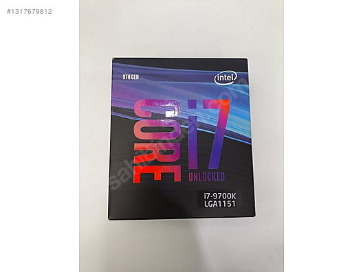 CPU Intel Core i7-9700K Intel i7-9700K Sekiz Çekirdek 3.6 GHz İşlemci LGA1151 sahibinden