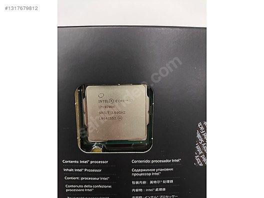 Intel i7-9700K Sekiz Çekirdek 3.6 GHz İşlemci LGA1151 sahibinden