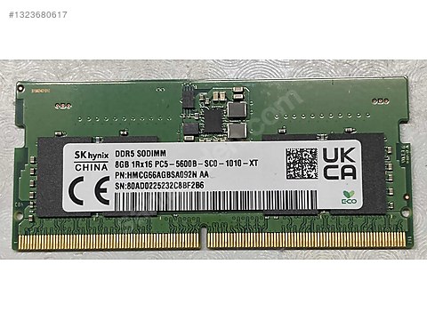 Skhynix ddr5 8gb 5600mhz sahibinden.comda - 1323680617