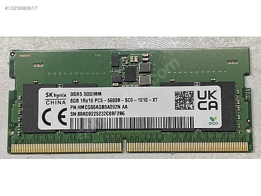 Skhynix ddr5 8gb 5600mhz sahibinden.comda - 1323680617