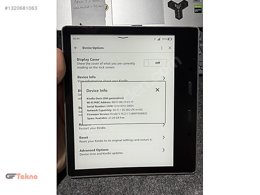 Amazon Kindle Oasis 2 4G&Wifi 32 gb 9.gen 2.el Amazon Kindle O