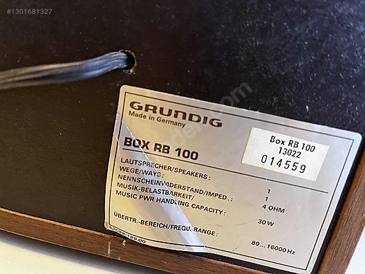 Grundig Box R&b GRUNDİG BOX RB 100 HOPARLÖR - İkinci El Grundig Set Hoparlörü Hoparlör ...