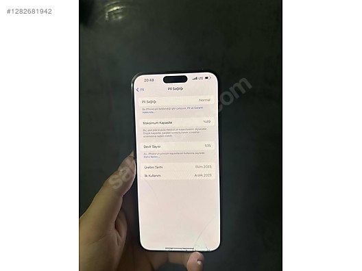 İkinci El 256 GB Apple iPhone 15 Pro Max iOS Cep Telefonu