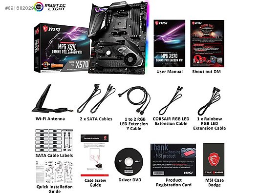 Msi Mpg X570 Gaming Pro Carbon Wifi Anakart Ve Tum Masaustu Bilgisayar Parcalari Sahibinden Com Da