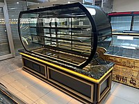 YUVARLAK PASTANE YAŞ KURU PASTA MEZE EKLER ÇİKOLATA VİTRN DOLABI #1179682376