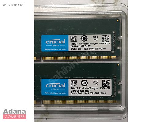 Crucial Basic 32GB (2x16GB) DDR4 2666MHz RAM Kit sahibinden.comda