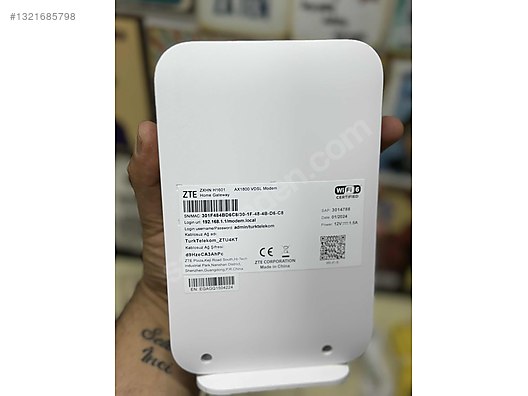 ZTE ZXHN H1601 AX1800 Wi-Fi 6 VDSL/Fiber modem sahibinden.comda