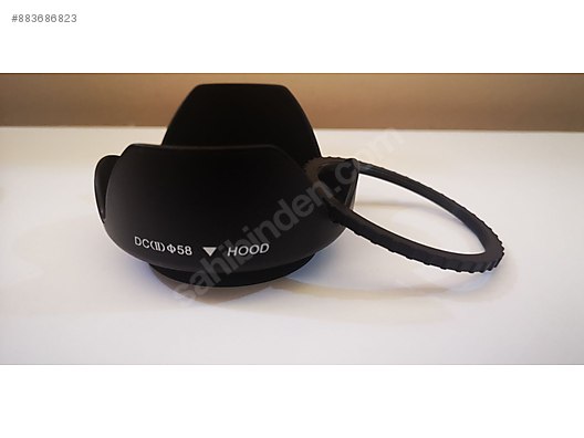 canon 18 55 lens icin 58 mm yaprak tip