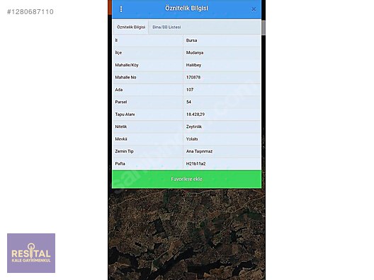 BURSA/MUDANYA/HALİLBEY DE 18428 M2 DENİZE SIFIR MANZARALI TARLA
