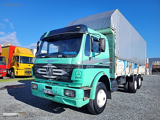 mercedes benz axor 2521 halim otomotiv den 1997 mercedes 2521 acik tenteli kasali kamyon at sahibinden com 978687116