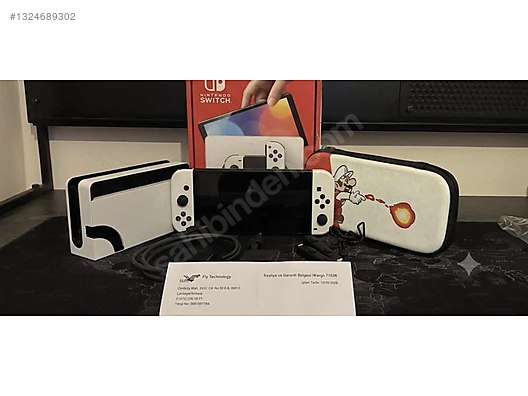 Nintendo Switch一式 +おまけ Kutulu-Faturalı Orijinal Nintendo Switch OLED + Mario Çanta