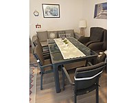 Bahçe Yemek Takımı Antrasit Rattan