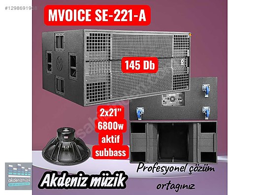 MVOICE SE2121A/SW 2×21 6800W Aktif SubBass Kabin / B&C sahibinden