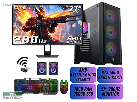 PC-OEM / R7 5700x | RTX 5060 | 16GB Ram | 960GB SSD | 27'' 280Hz
