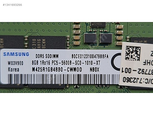 SAMSUNG DDR5 5600 MHZ 8GB RAM sahibinden.comda - 1341693266