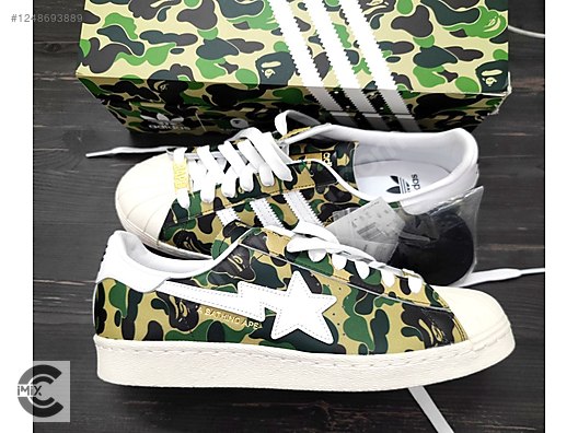 Bape x Adidas Superstar 80s Bape ABC Camo Green GZ8981 - Erkek