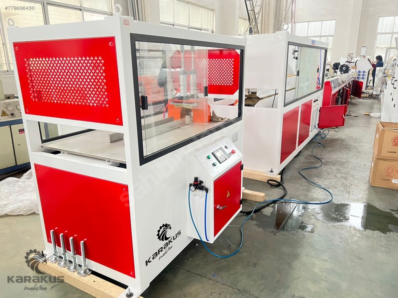 KONİK ÇİFT BURGU PVC PROFİL ÜRETİM HATTI EXTRUDER Makinesi Cam