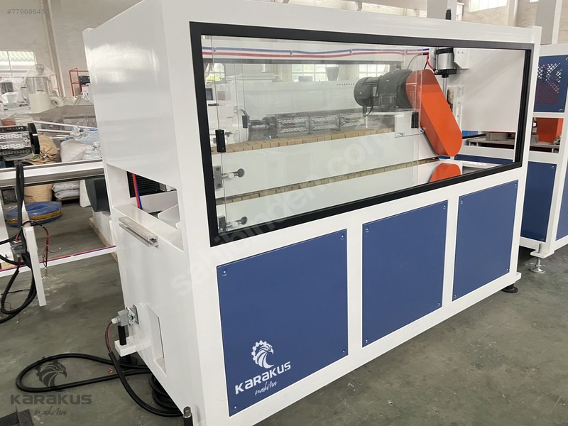 KONİK ÇİFT BURGU PVC PROFİL ÜRETİM HATTI EXTRUDER Makinesi Cam