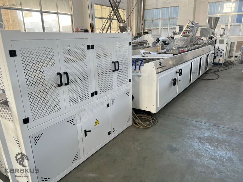 KONİK ÇİFT BURGU PVC PROFİL ÜRETİM HATTI EXTRUDER Makinesi Cam