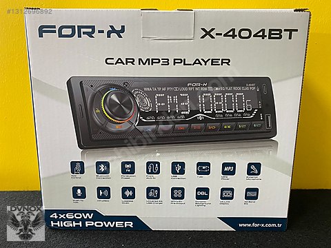 Müzik Çalar / FOR-X X-404 BT OTO TEYP ÇİFT ANFİ ÇIKIŞLI K.KARTINA