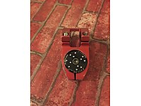 Kırmızı wake gidon boğazı ve orijinal Scott furç kapağı ile