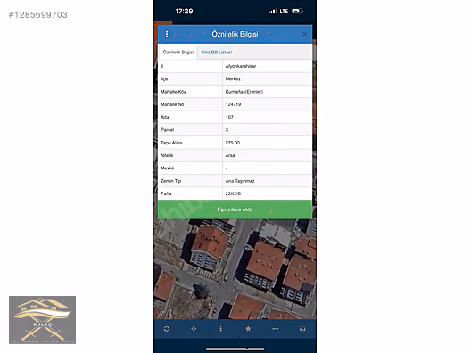 MERKEZ ERENLER MAH.15 ADET APART YAPIMINA UYGUN ARSA #1285699703