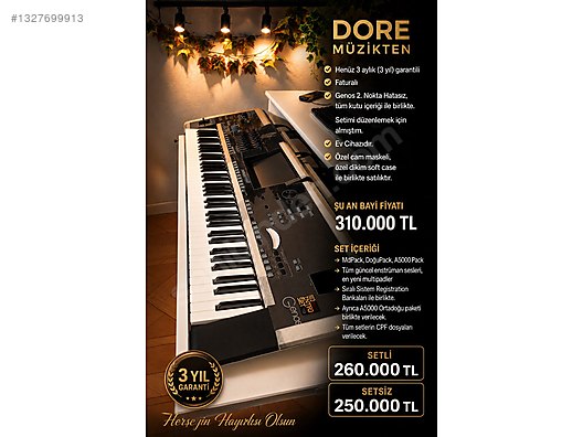 Yamaha Genos 2 2.5 Aylık Hatasız. - Org ve Tuşlu Çalgılar