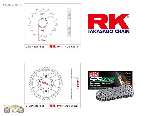 Transmission / Kawasaki ZX-10 R NINJA Rk X-ring Zincir Dişli Set