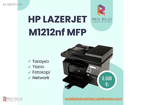 Yazıcı / HP LASERJET M1212nf MFP LAZER YAZICI sahibinden.comda - 1185701107