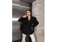 Çizgili Blazer