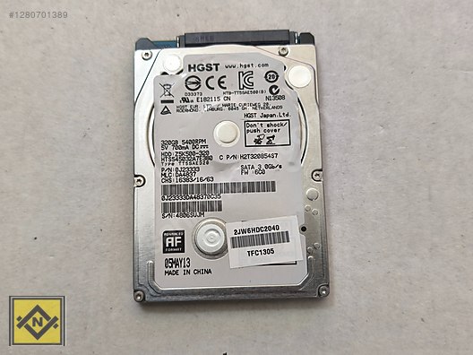 Used & Brand New Items / Computers / Laptops & Notebooks / Laptop & Netbook Components / Harddisks