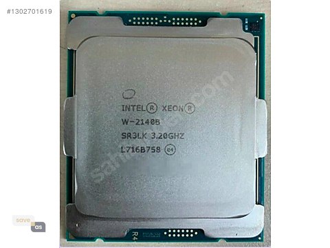 intel Xeon W-2140B Server CPU Processor 3.20 GHz 8-Core sahibinden