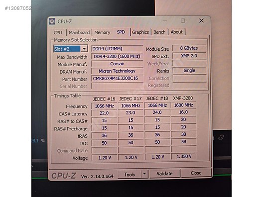 CORSAIR VENGEANCE LPX 8X2 16 GB 3200 MHZ RAM sahibinden.comda