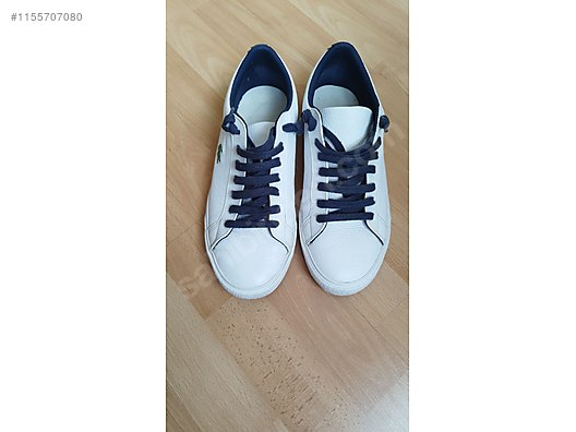 LACOSTE LEROND 120 3 CMA WHITE NAVY 42 NUMARA ORJ NAL SNEAKER